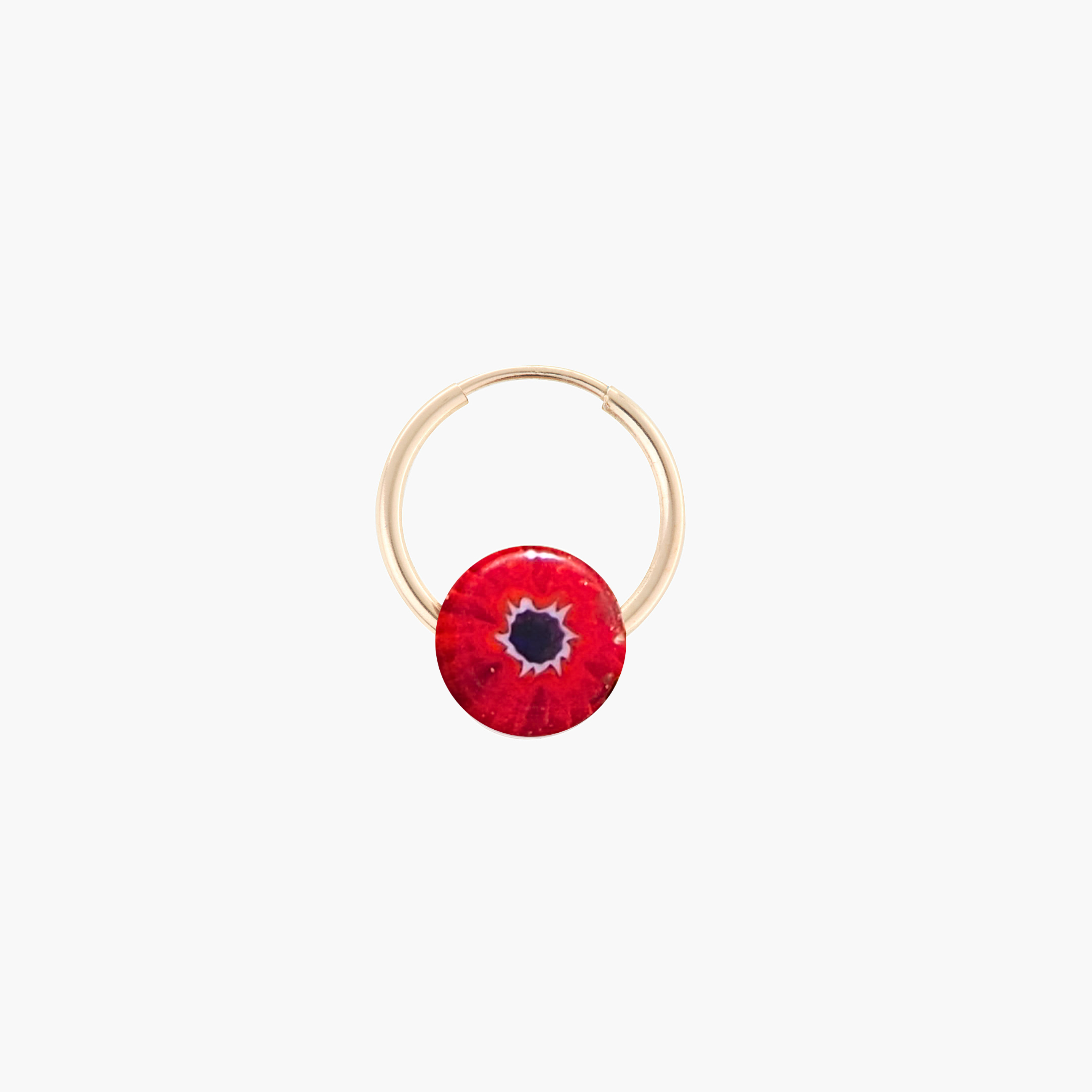 RIO EARRING (MONO) SMALL - Red Carnation